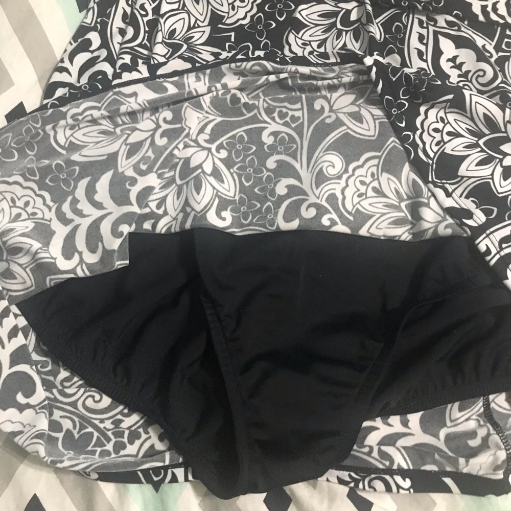 CATALINA black and white paisley swim dress - Picture 3 of 4